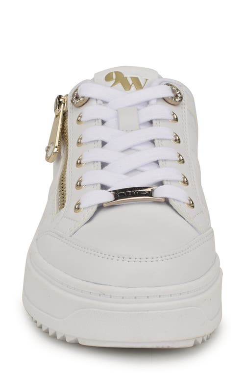 Nine West Dulah Low Top Sneaker In White/white