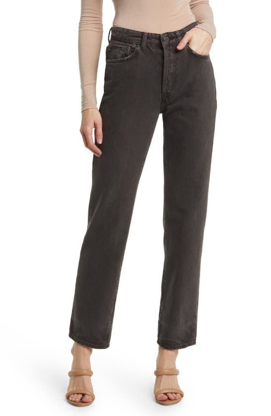 Ag Alexxis High Waist Straight Leg Jeans In 90s Faded Black
