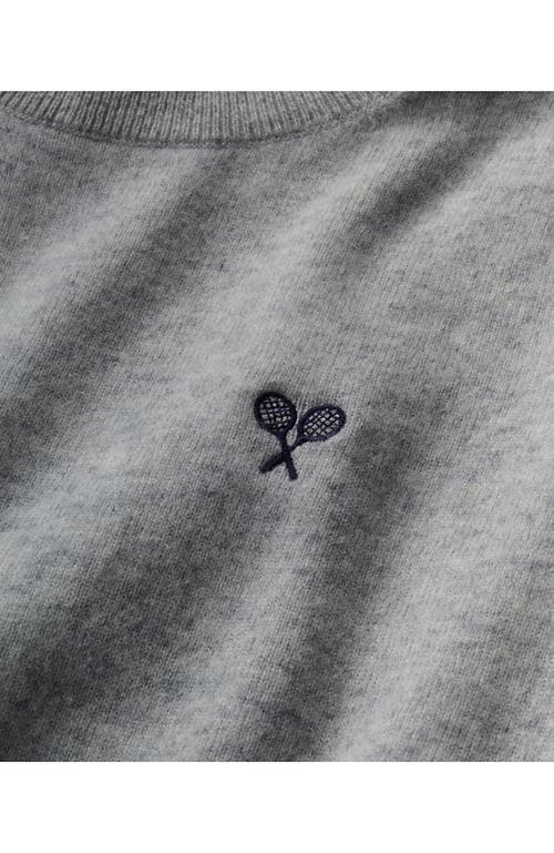 Lands' End Cashmere Cardigan Sweater In Gray/black Donegal