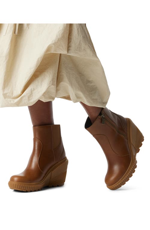 Sorel Ona Ave Zip Wedge Bootie In Velvet Tan/gum 2