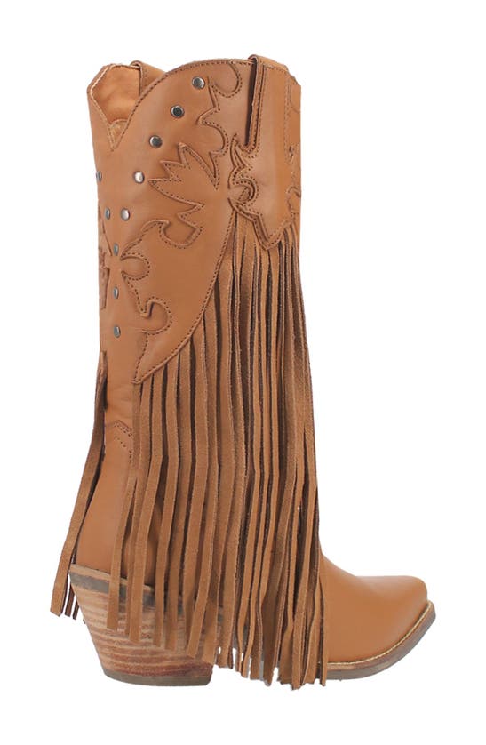 Shop Dingo Hoedown Fringe Western Boot In Camel