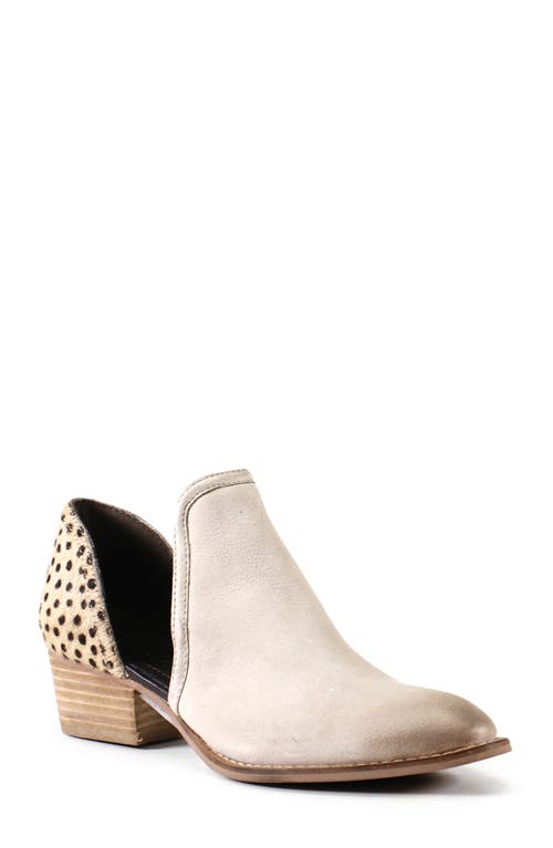 Shop Diba True Shy Town Bootie In Stone/spot/calf Hair