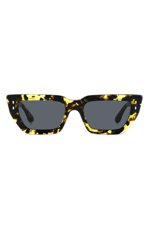 Isabel Marant 54mm Rectangular Sunglasses in Yellow Havana/Grey at Nordstrom