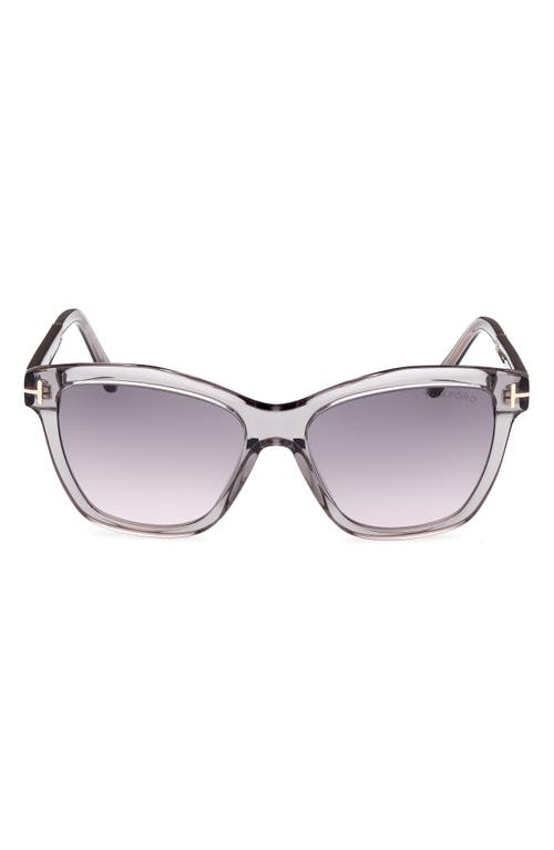 Tom Ford Lucia 54mm Gradient Square Sunglasses In Metallic