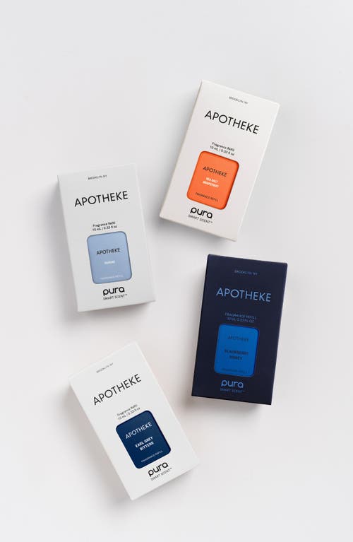 Pura X Apotheke 4-pack Diffuser Fragrance Refills In Blue