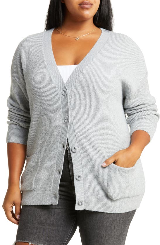 Bp. Oversize Easy Cardigan In Grey Heather