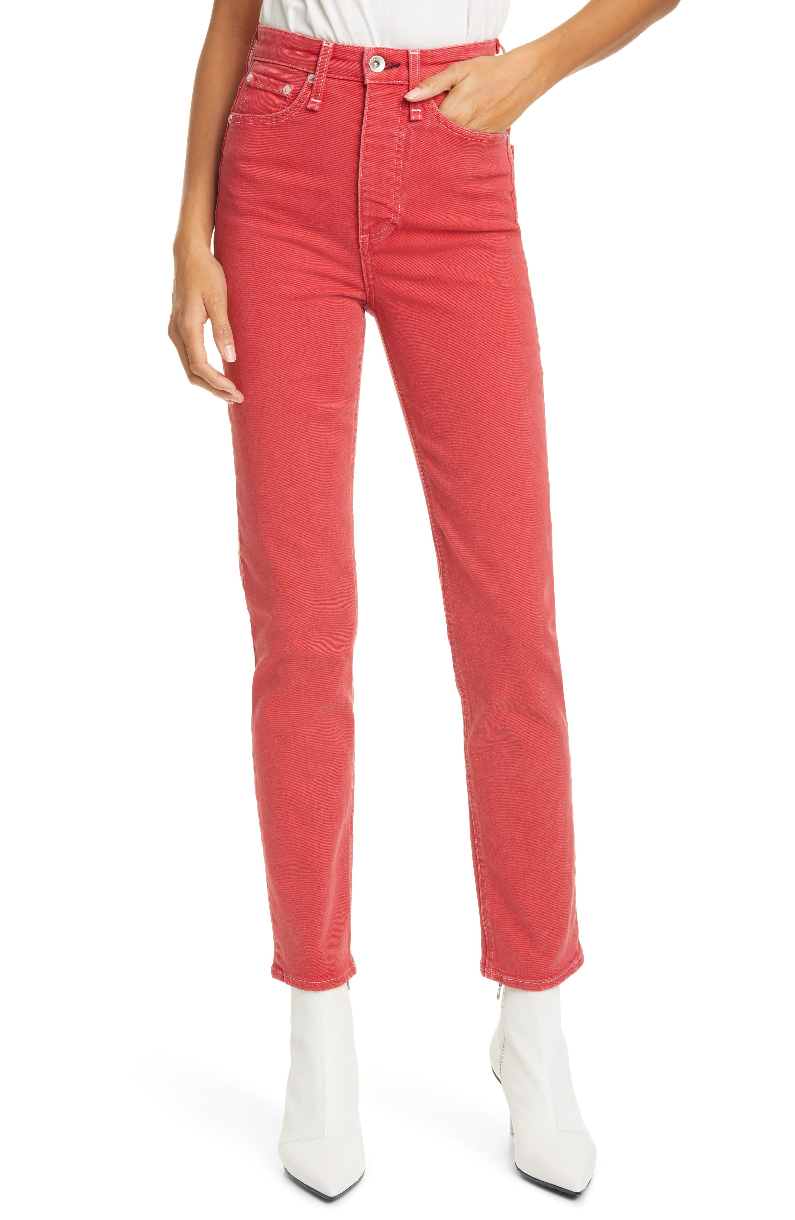 rag and bone red jeans