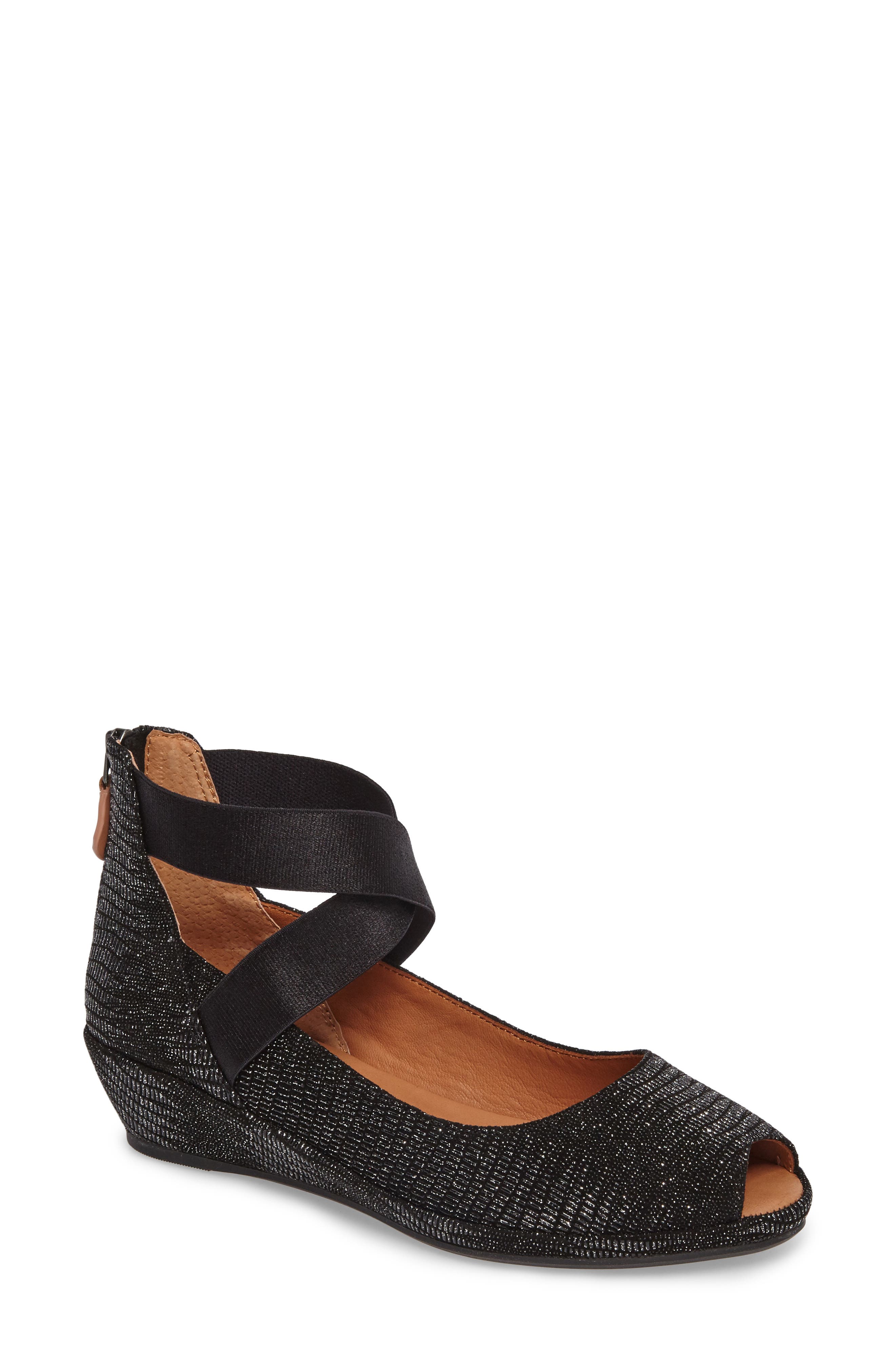 gentle souls lisa peep toe wedge