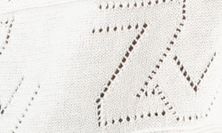 Zadig & Voltaire Taho Lace-up Pointelle Knit Sweater In Ecru