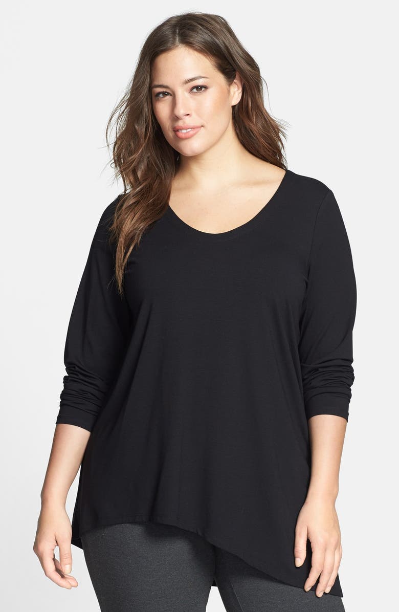 Eileen Fisher V-Neck Jersey Top (Plus Size) (Online Only) | Nordstrom