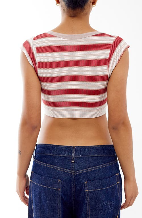 Shop Bdg Urban Outfitters Going For Gold Stripe Crop Top In Red Stripe