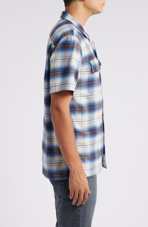 Shop Pendleton Baja Board Plaid Camp Shirt In Blue/navy Multi Plaid