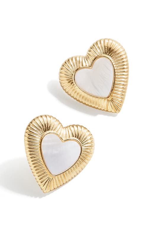 BaubleBar Large Heart Statement Earrings in Gold at Nordstrom