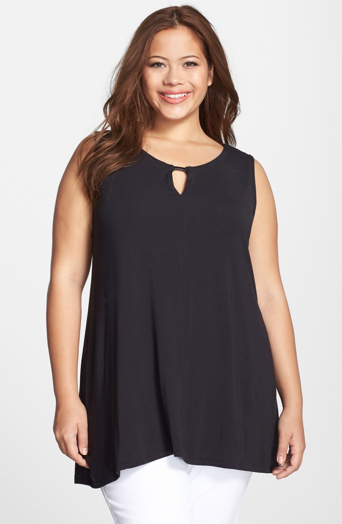 Lyssé 'Vista' Sleeveless Keyhole Top (Plus Size) Nordstrom