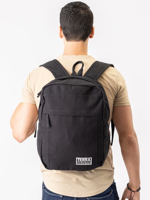 Terra Thread Sustainable Backpack For School And Everyday Use In Ivory Black