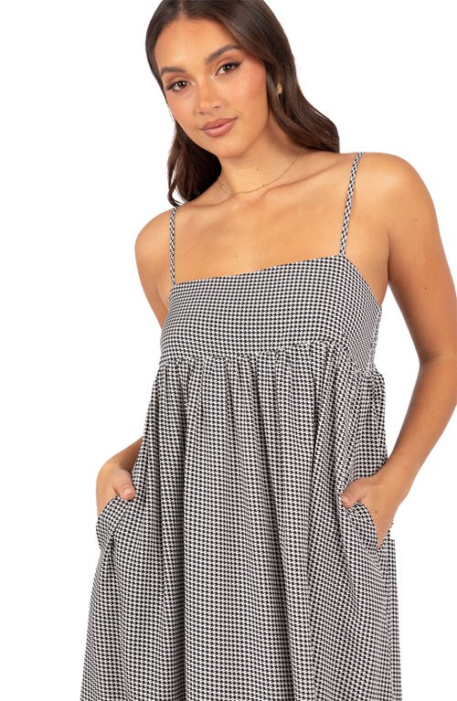 Petal And Pup Petal & Pup Andy Houndstooth Maxi Dress In Gray