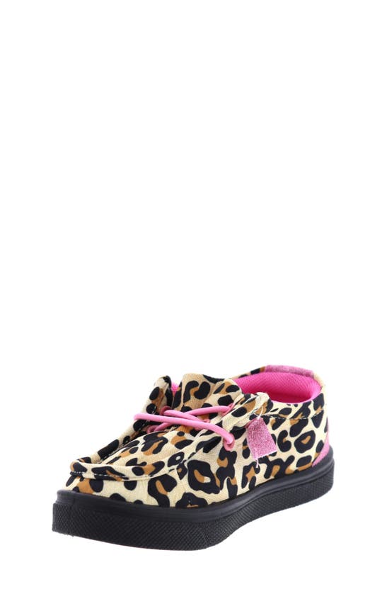Shop Oomphies Kids' Parker Floral Print Sneaker In Cheetah