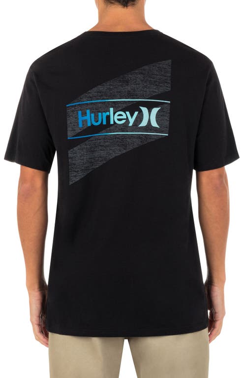 Shop Hurley Everyday Oao Slashed Logo Graphic Tee In Black