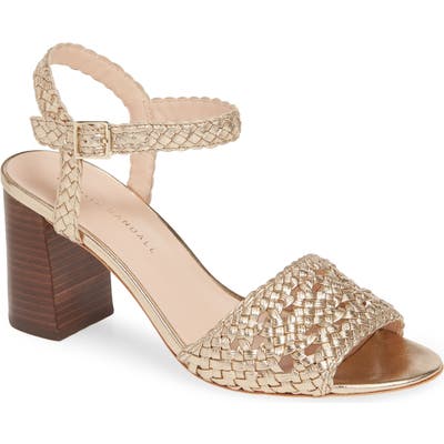 Loeffler Randall Liana Woven Quarter Strap Sandal, Metallic