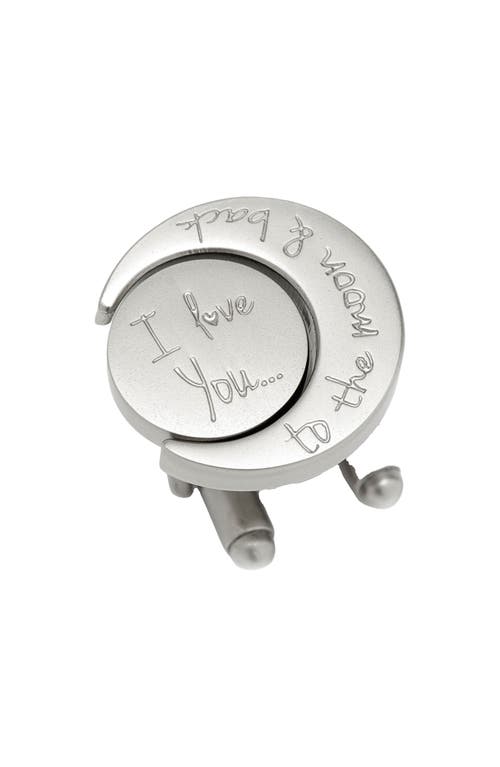 Cufflinks, Inc. Love You to the Moon & Back Cuff Links in Silver at Nordstrom