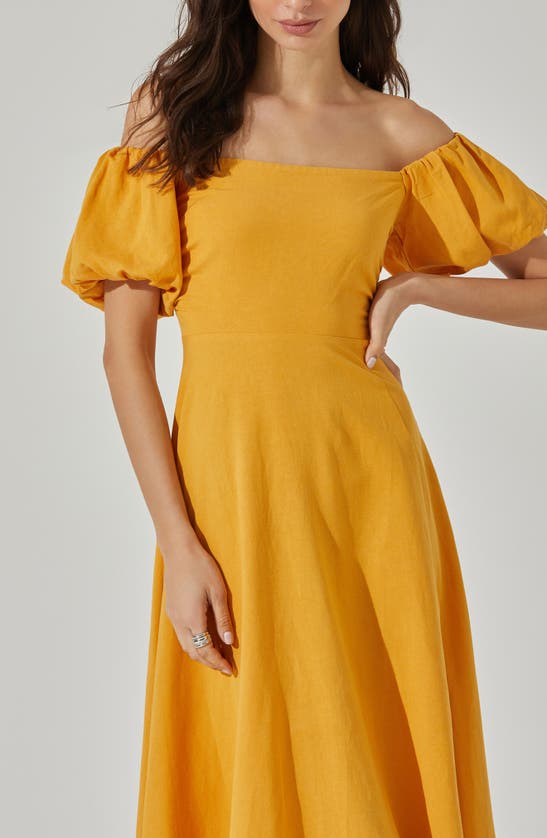 ASTR ASTR THE LABEL OFF THE SHOULDER A-LINE DRESS 