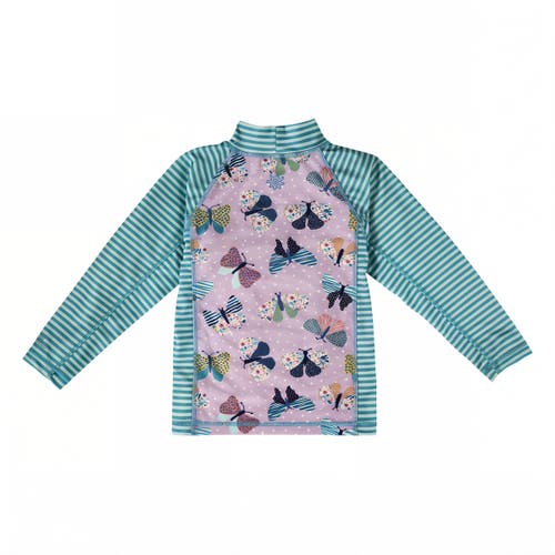 Uv Skinz 2pc Long Sleeve Sunny Swim Set In Butterfly Ballet