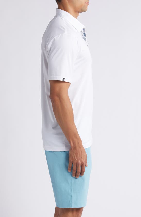 Shop Swannies James Solid Stretch Golf Polo In White