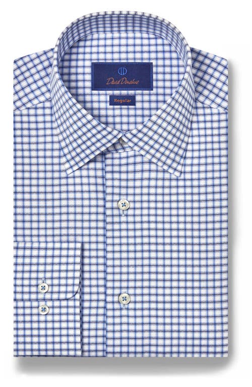 David Donahue Regular Fit Dobby Herringbone Check Dress Shirt In Multi