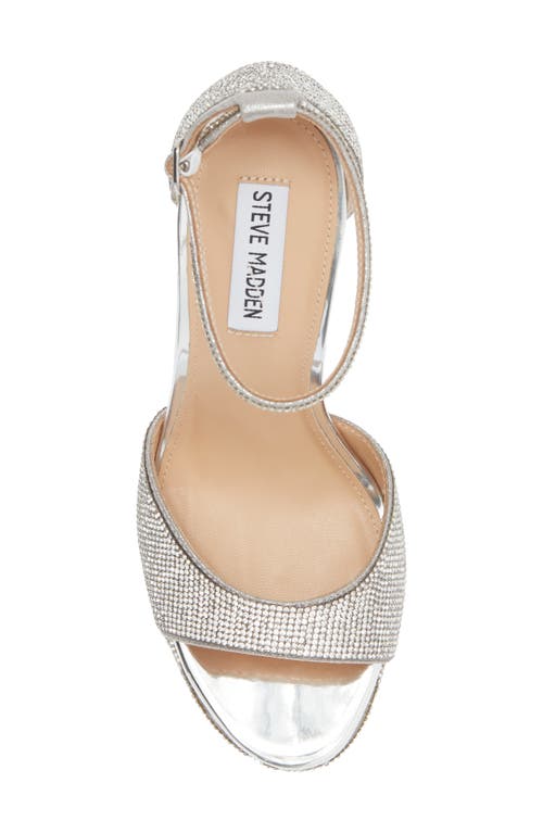 Shop Steve Madden Wiley Ankle Strap Sandal In Silver