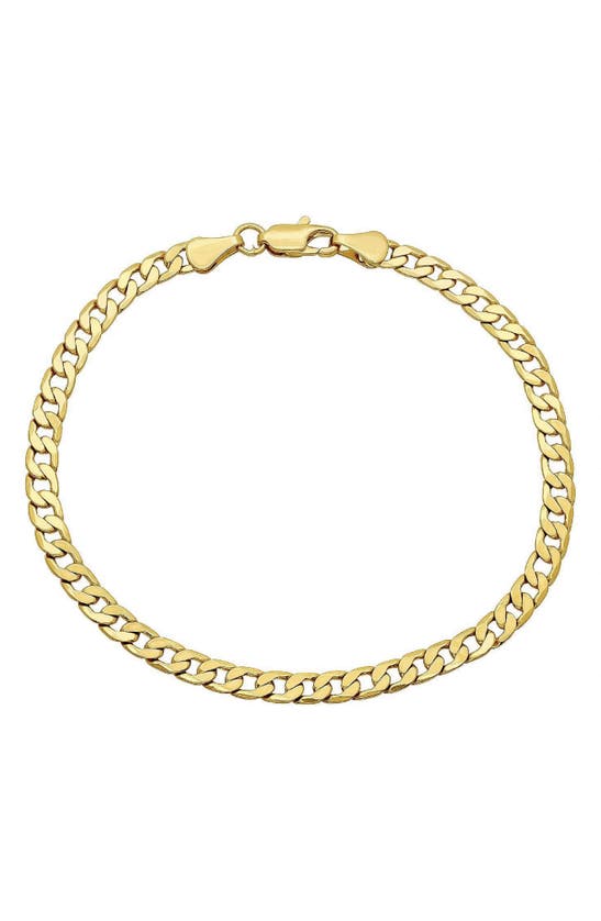 Best Silver Flat Curb Link Bracelet In Gold