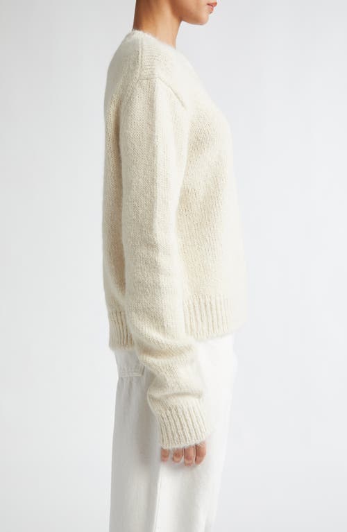 Shop Jil Sander Shrunken Alpaca Blend Sweater In Chalk