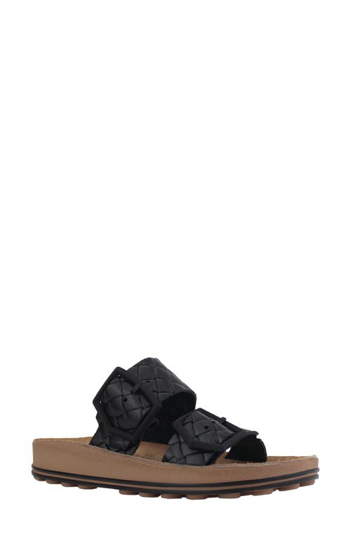 Fantasy Sandals Taylor Platform Slide Sandal in Black