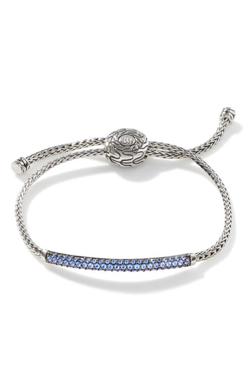 John Hardy Classic Chain Pull Through Bracelet In Silver/blue Sapphire