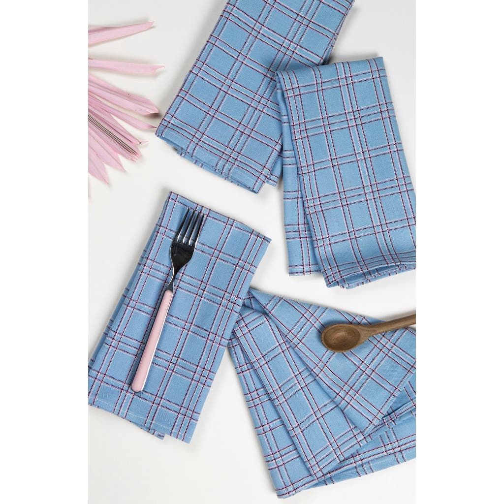 ARCHIVE NEW YORK ARCHIVE NEW YORK CHIAPAS HANDWOVEN PLAID COTTON NAPKINS, SET OF 4