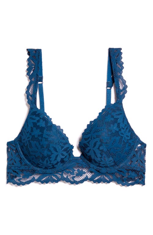 Shop Etam Legende Lace Unerwire Bra In Navy