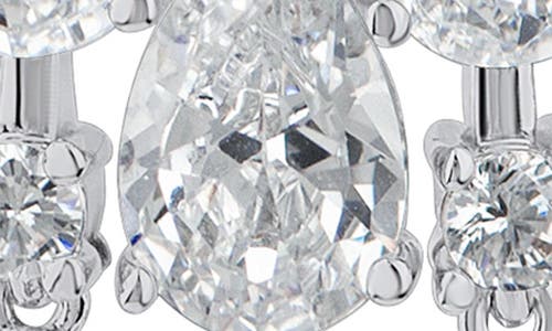 Cz By Kenneth Jay Lane Cubic Zirconia Chandelier Drop Earrings In Clear/silver
