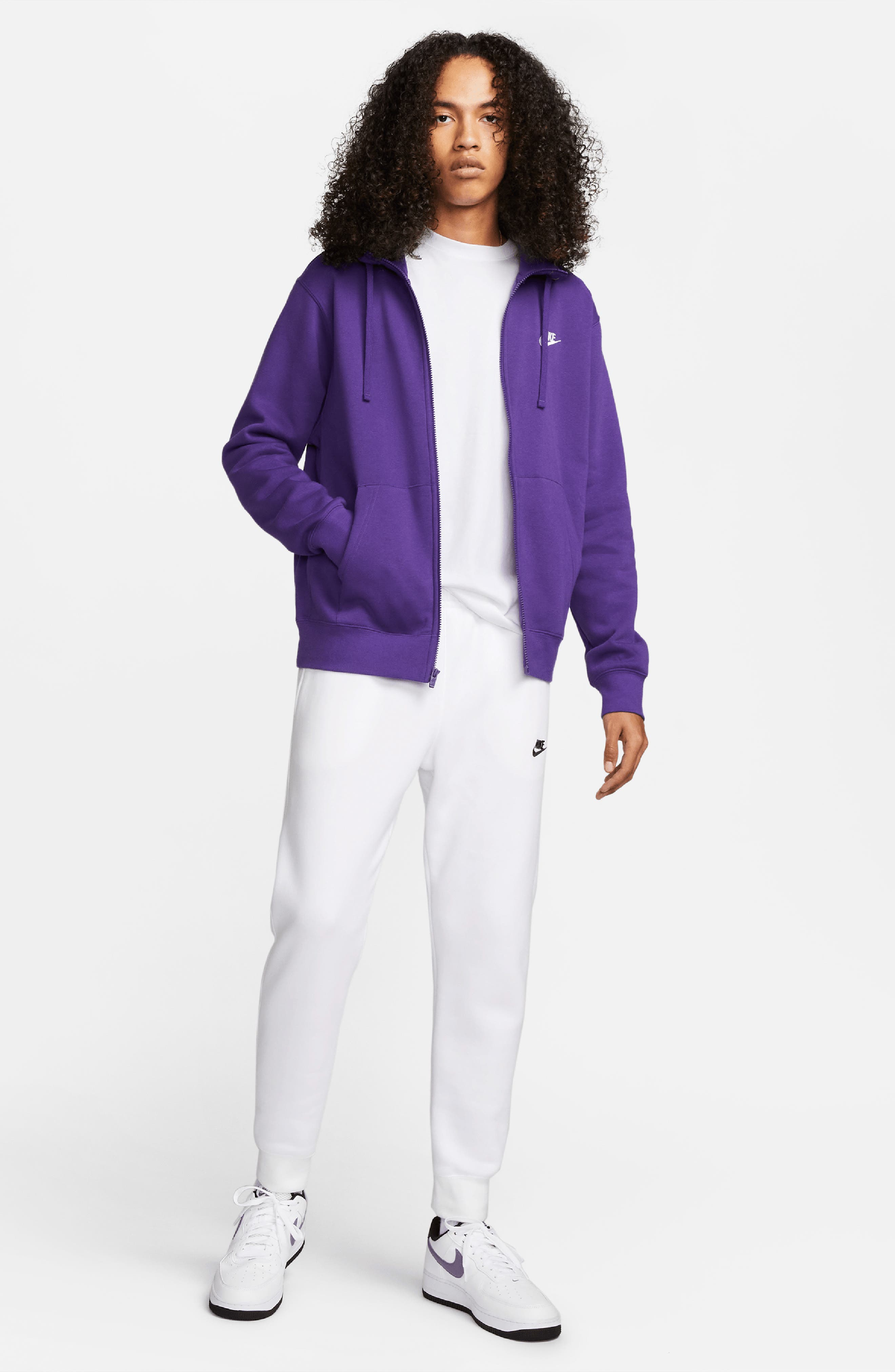 nike court purple hoodie