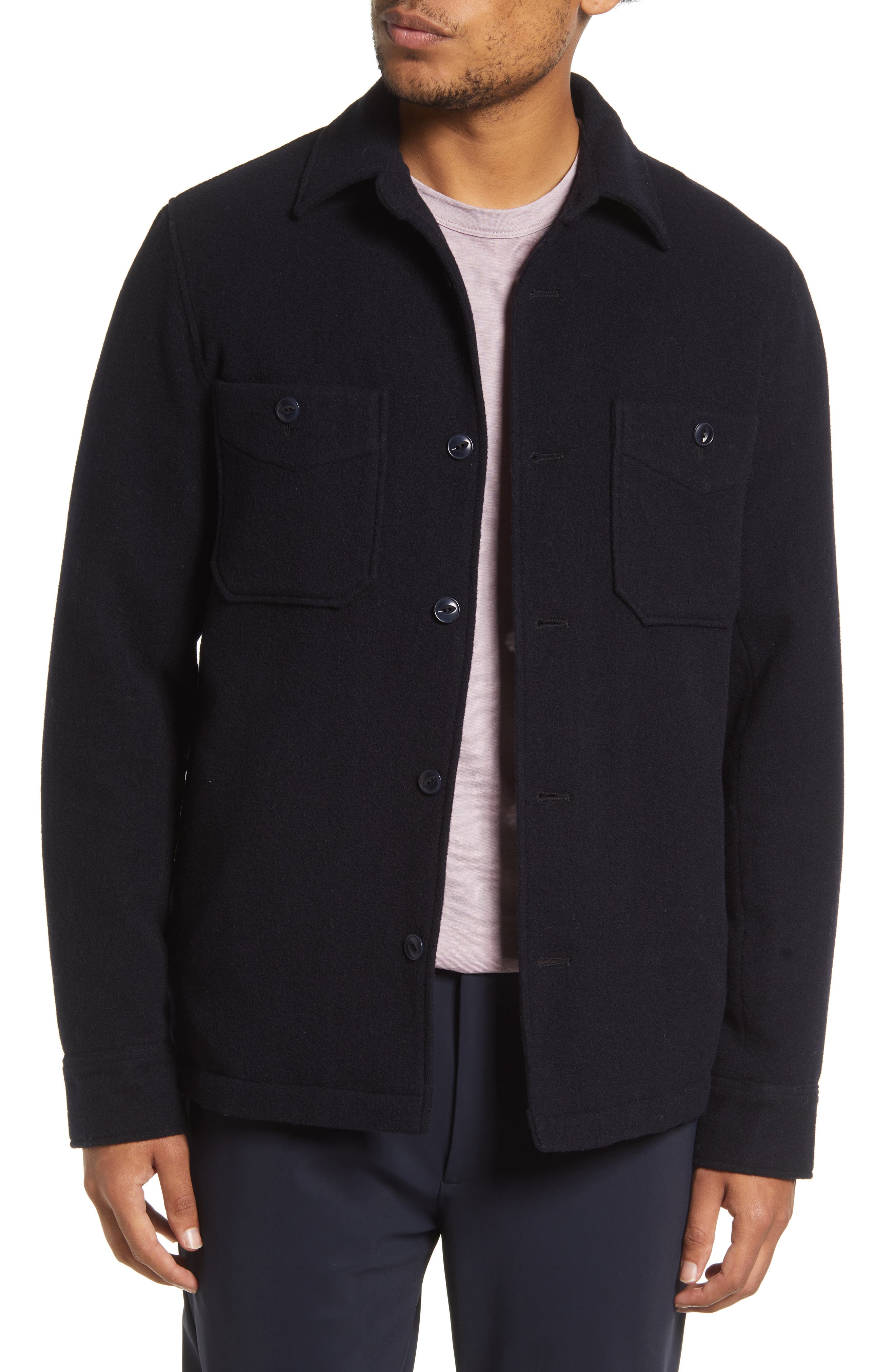 wool button down jacket