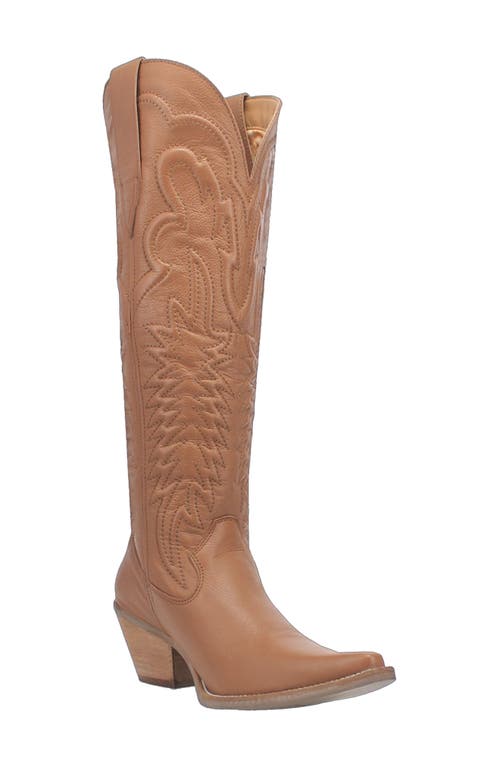 Raisin Kane Knee High Western Boot in Brown