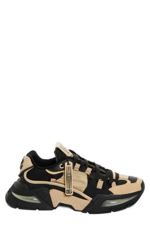 Dolce & Gabbana Dolce&gabbana Airmaster Low Top Sneaker In Beige/nero