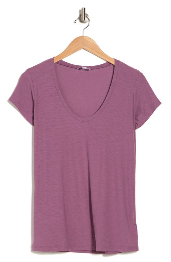 James Perse Deep V-neck T-shirt In Bijou