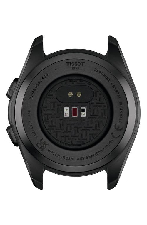 Tissot T-touch Connect Sport Solar Smart Silicone Strap Watch, 43.75mm In Black