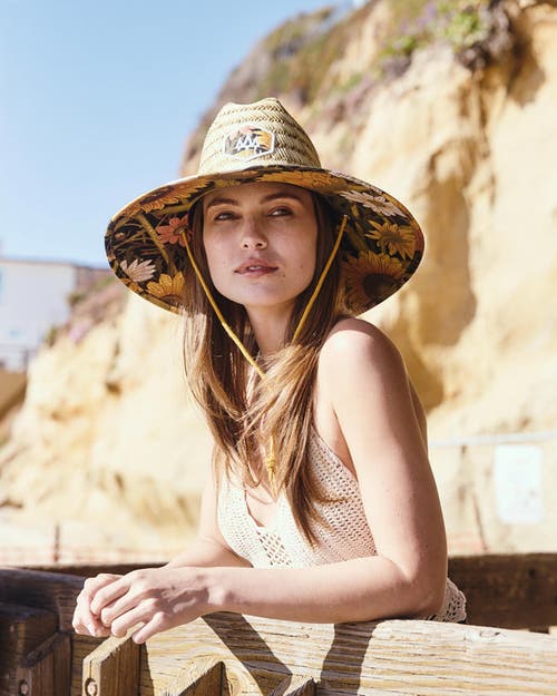 Shop Hemlock Woodstock Straw Lifeguard Hat In Sunflower