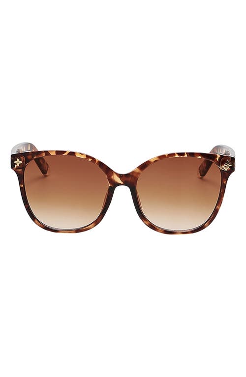Fifth & Ninth Cara 56mm Polarized Round Sunglasses In Torte