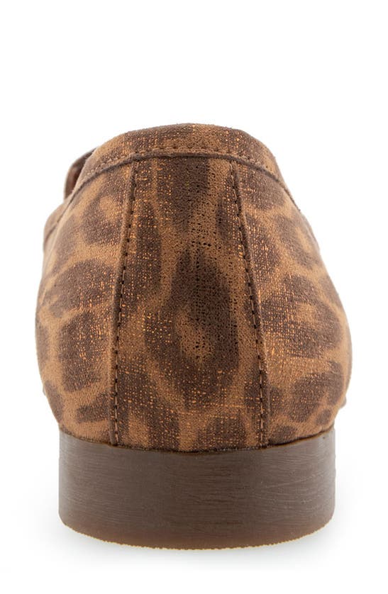 Shop Aerosoles Paynes Loafer In Leopard Metallic Fabric