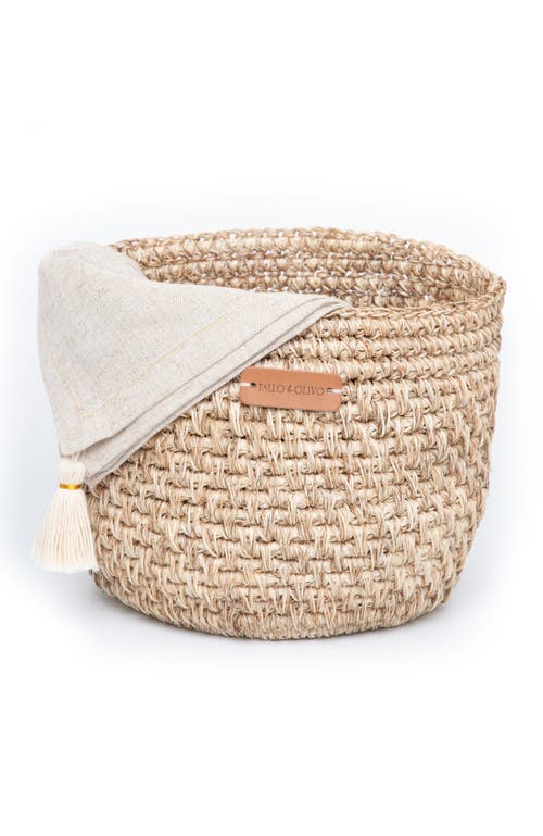 Shop Tallo De Olivo Fique Bread Basket In Natural