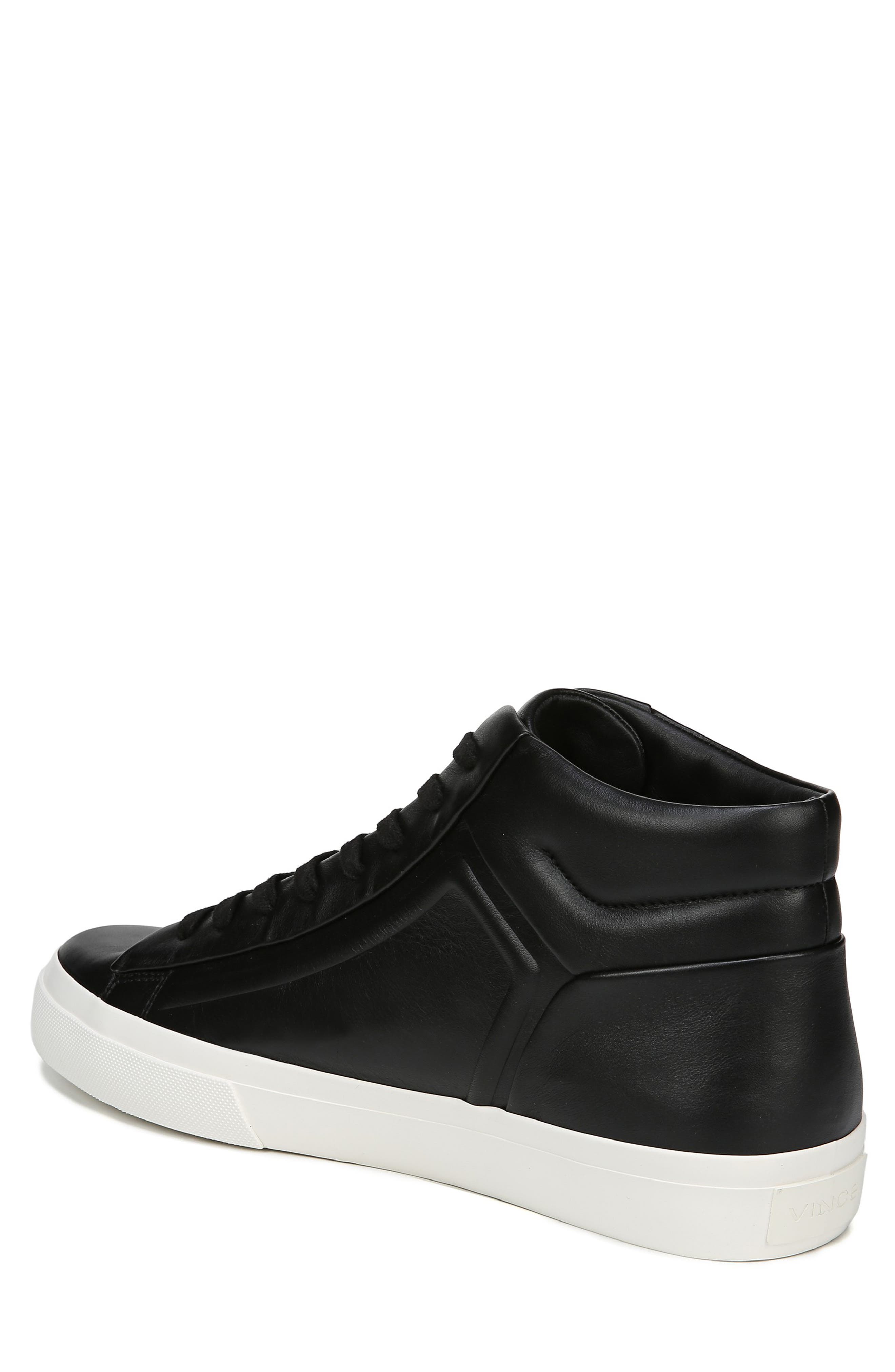 vince black high top sneakers