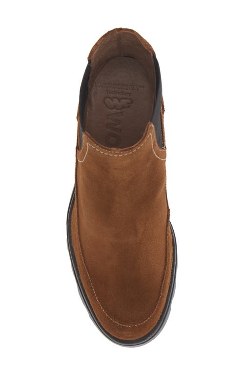 Wonders Platform Wedge Chelsea Boot In Cappuccino Suede