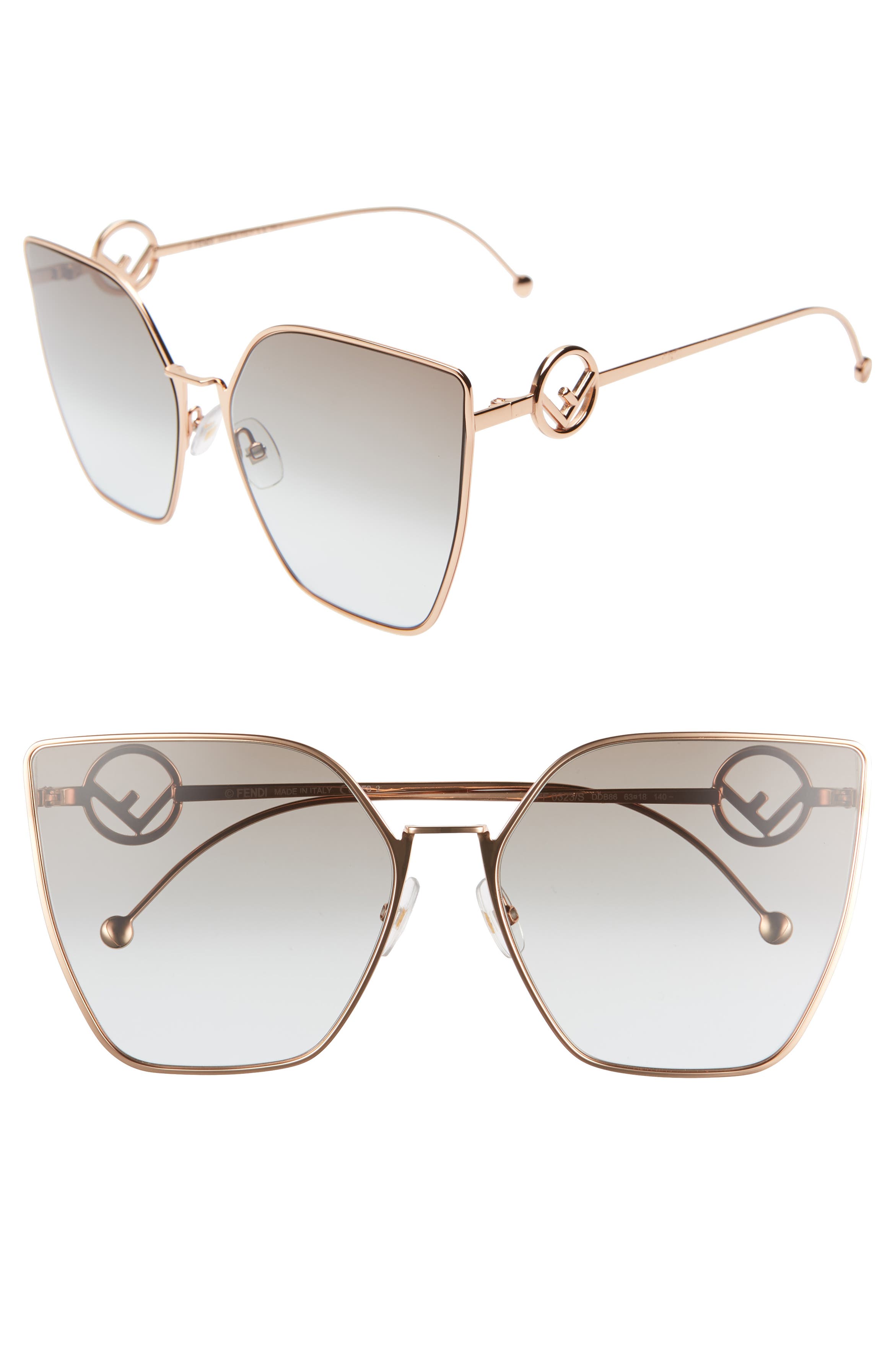 Fendi F is Fendi 63mm Oversized Sunglasses | Nordstrom