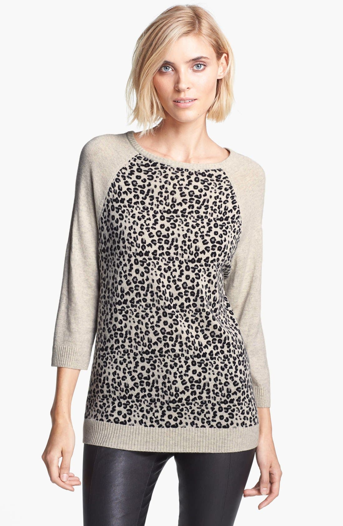 autumn cashmere Leopard Print Cashmere Sweater Nordstrom